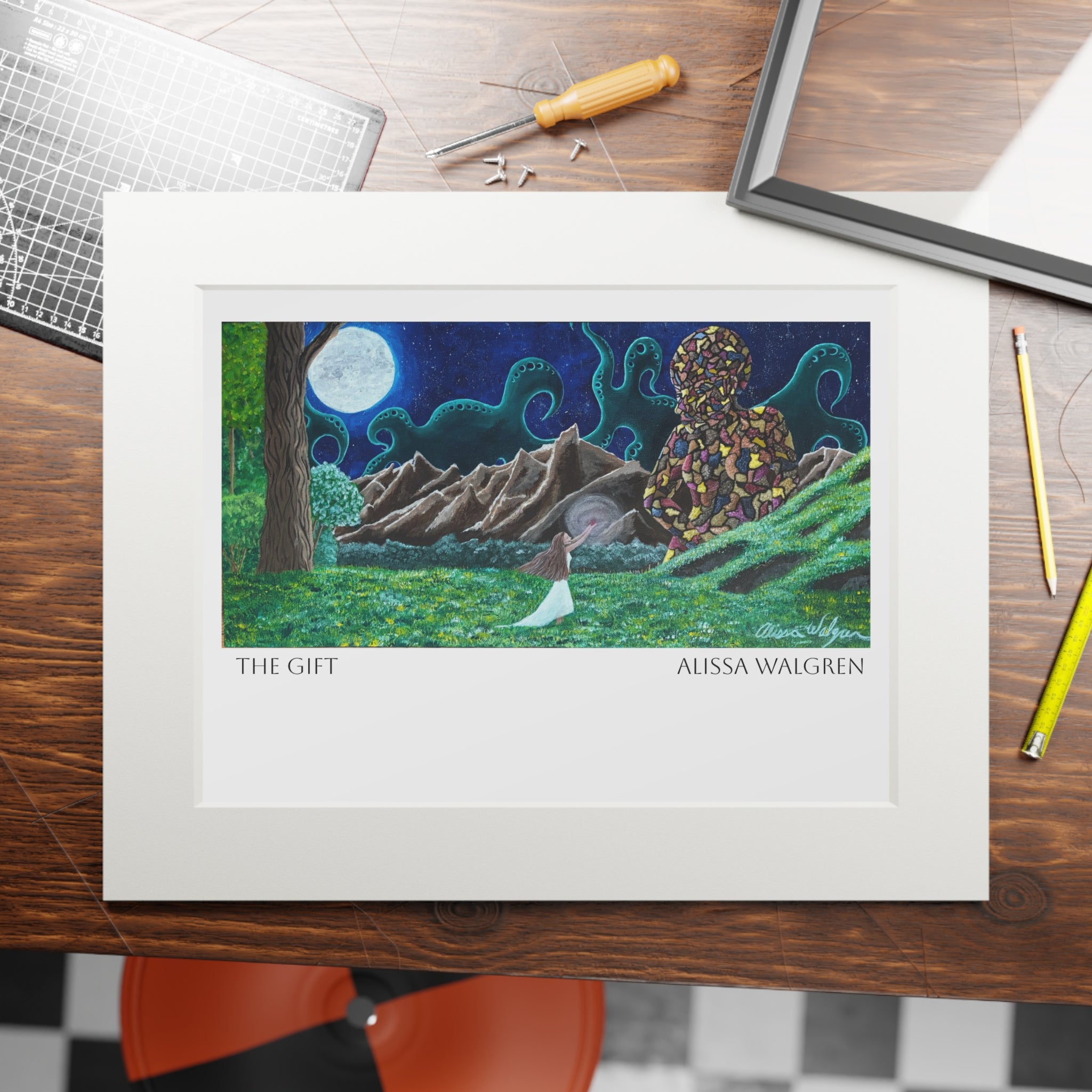 The Gift Fine Art Print — Passepartout Paper Frame