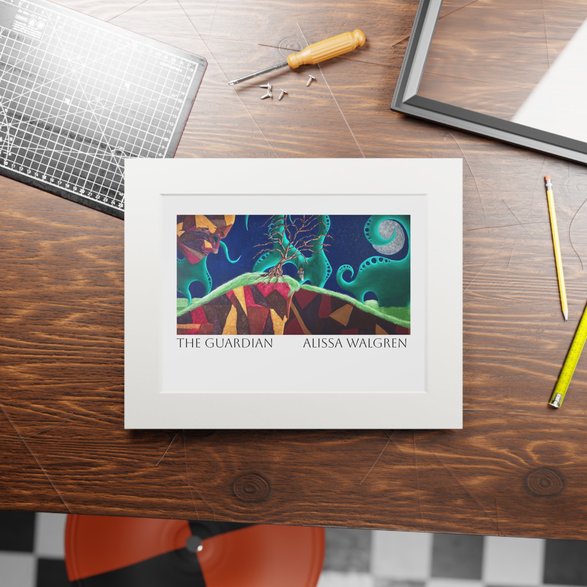The Guardian Fine Art Print (Passepartout Paper Frame)