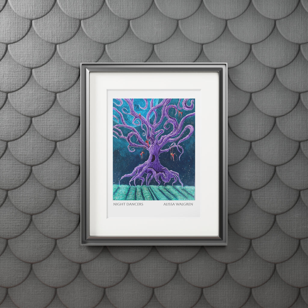 Night Dancers Art Print with Passepartout Frame — Alissa Walgren Fine Art