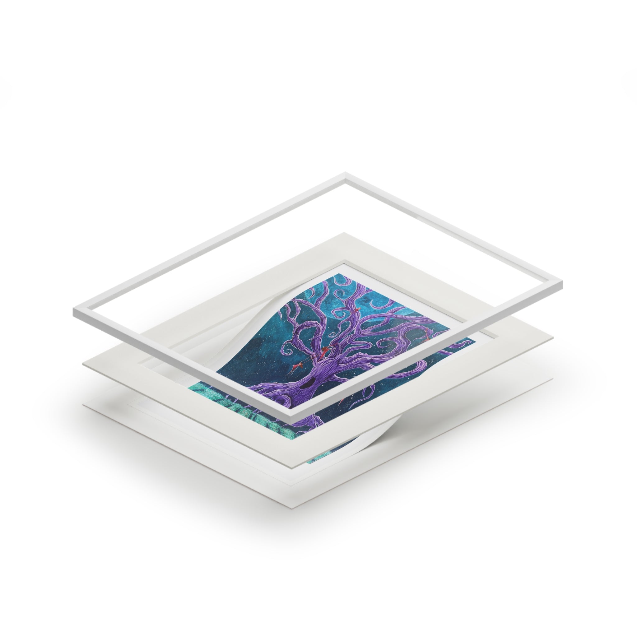 Night Dancers Art Print with Passepartout Frame — Alissa Walgren Fine Art