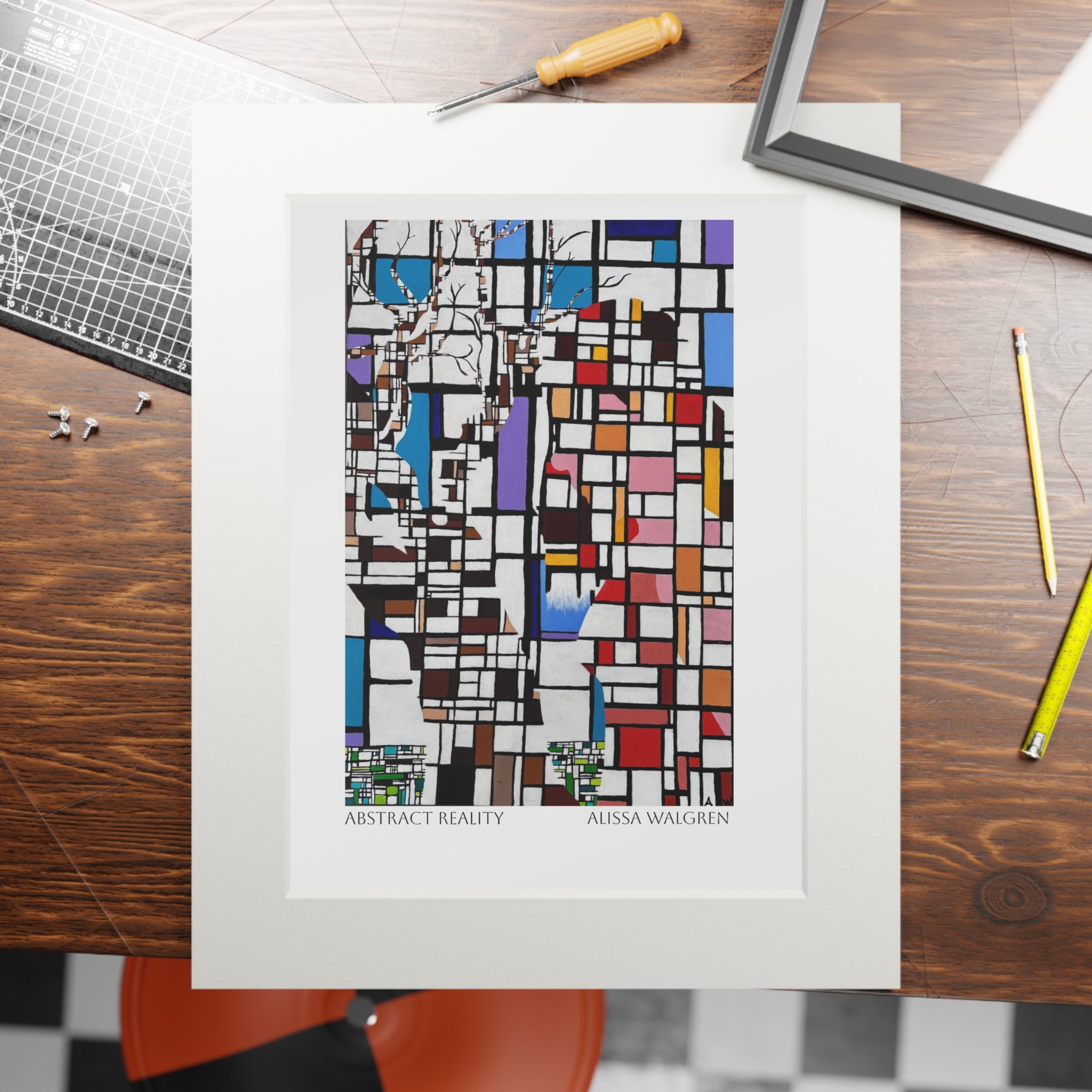 Abstract Reality Art Print with Passepartout Frame — Alissa Walgren Fine Art