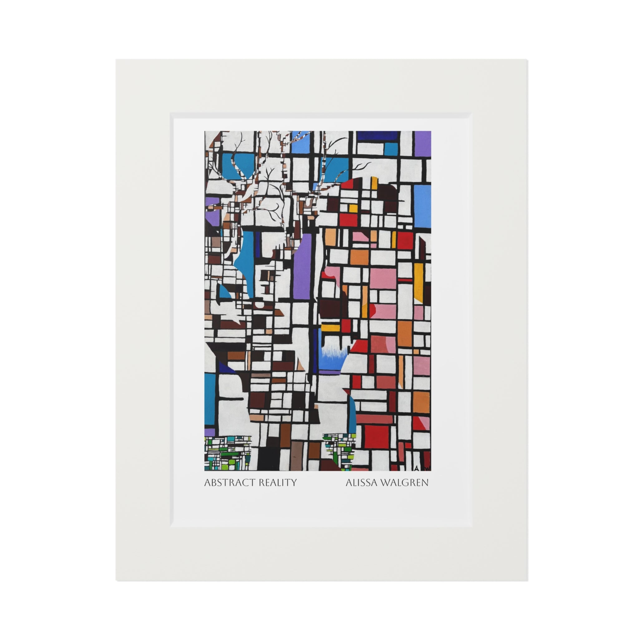 Abstract Reality Art Print with Passepartout Frame — Alissa Walgren Fine Art
