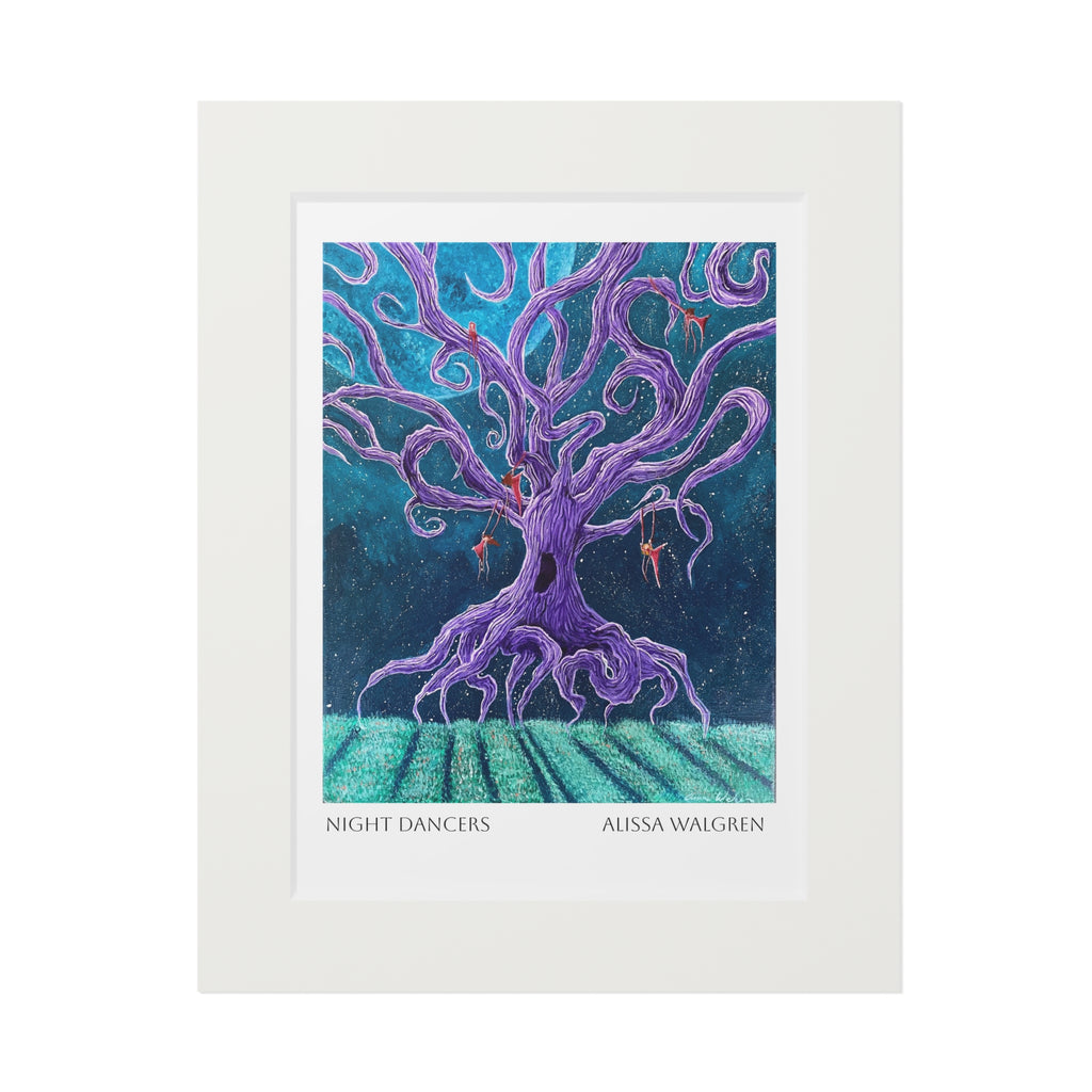 Night Dancers Art Print with Passepartout Frame — Alissa Walgren Fine Art