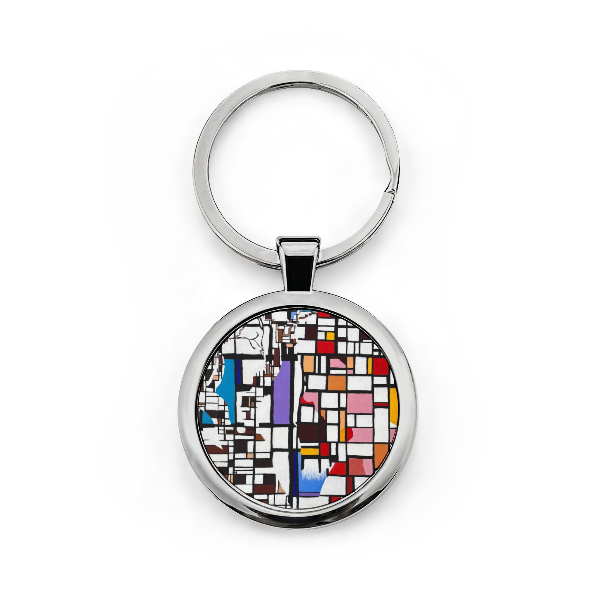 Abstract Reality Stainless Steel Keychain