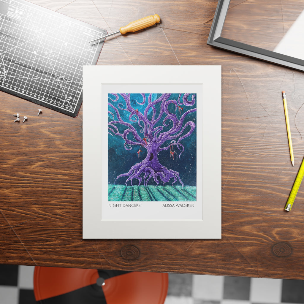 Night Dancers Art Print with Passepartout Frame — Alissa Walgren Fine Art