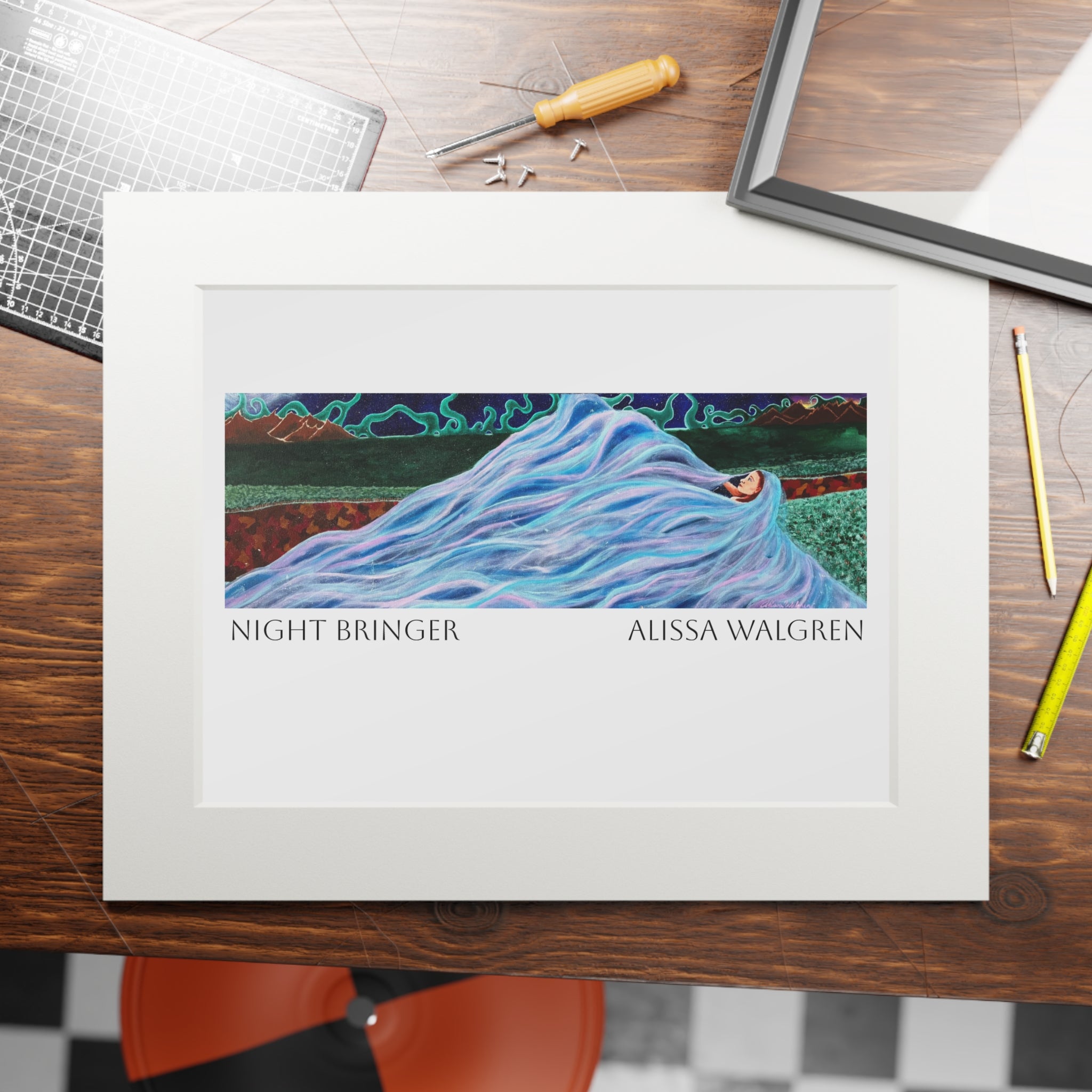 Night Bringer Art Print with Passepartout Frame — Alissa Walgren Fine Art