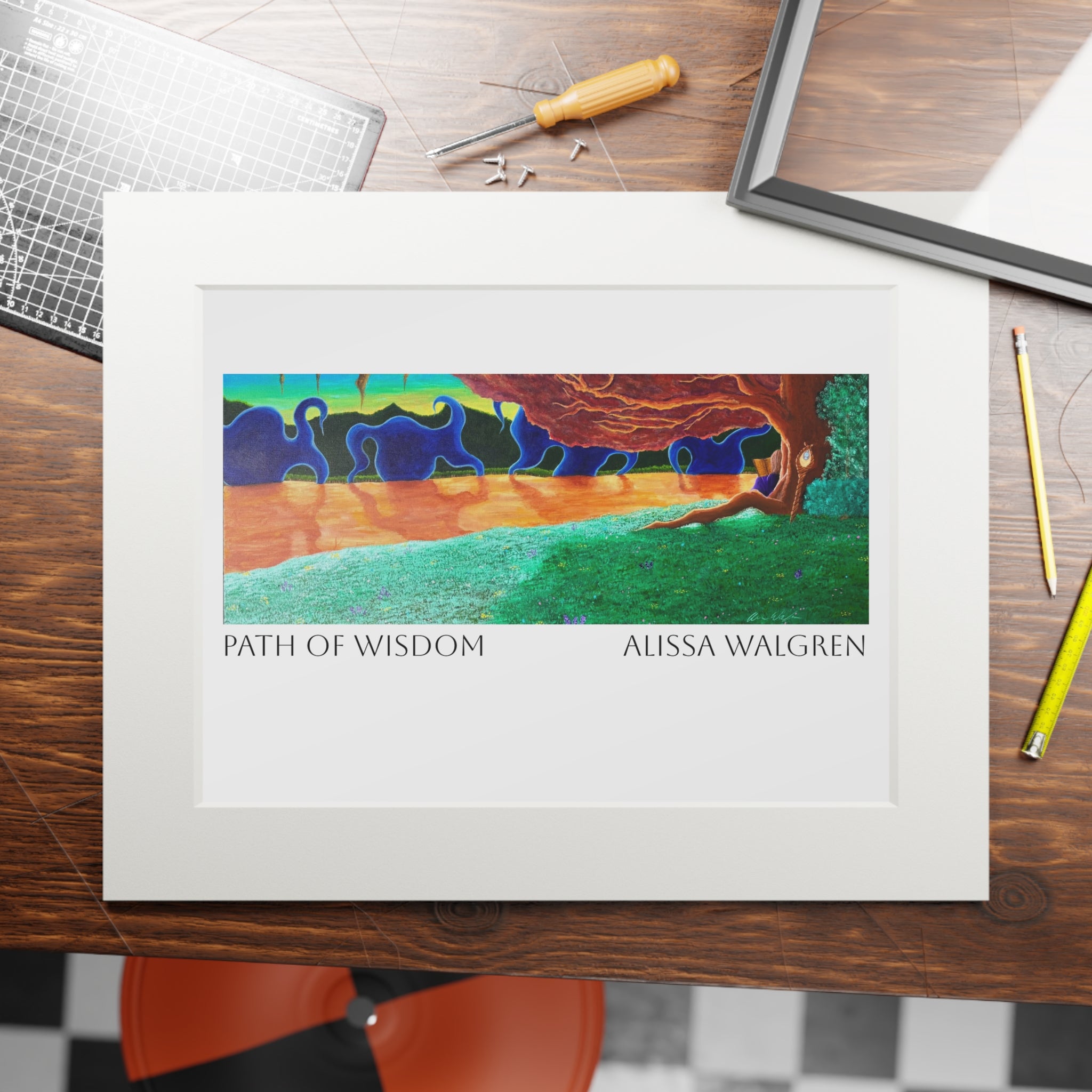 Path of Wisdom Art Print with Passepartout Frame — Alissa Walgren Fine Art