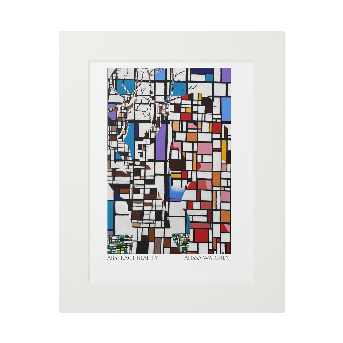 Abstract Reality Art Print with Passepartout Frame — Alissa Walgren Fine Art