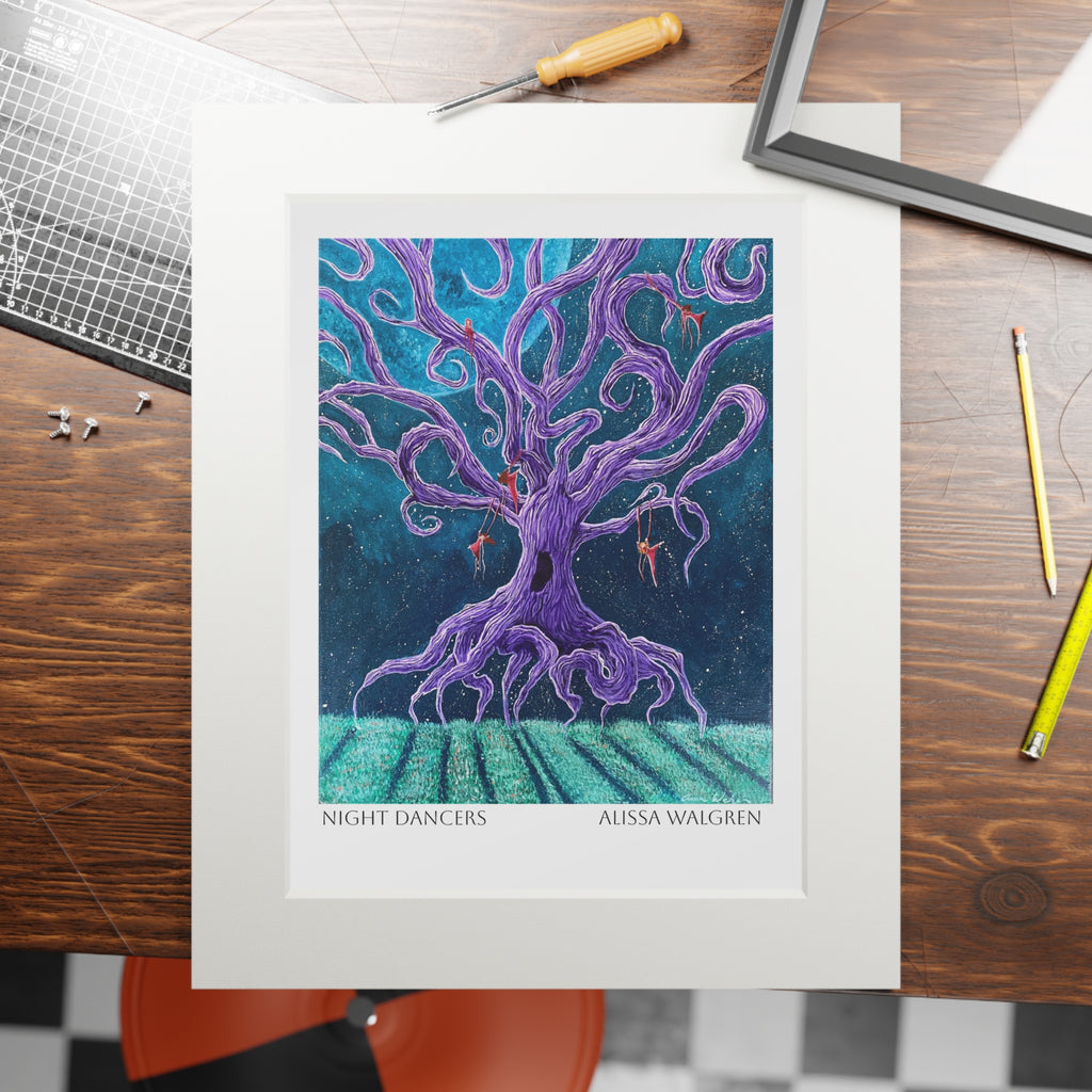 Night Dancers Art Print with Passepartout Frame — Alissa Walgren Fine Art