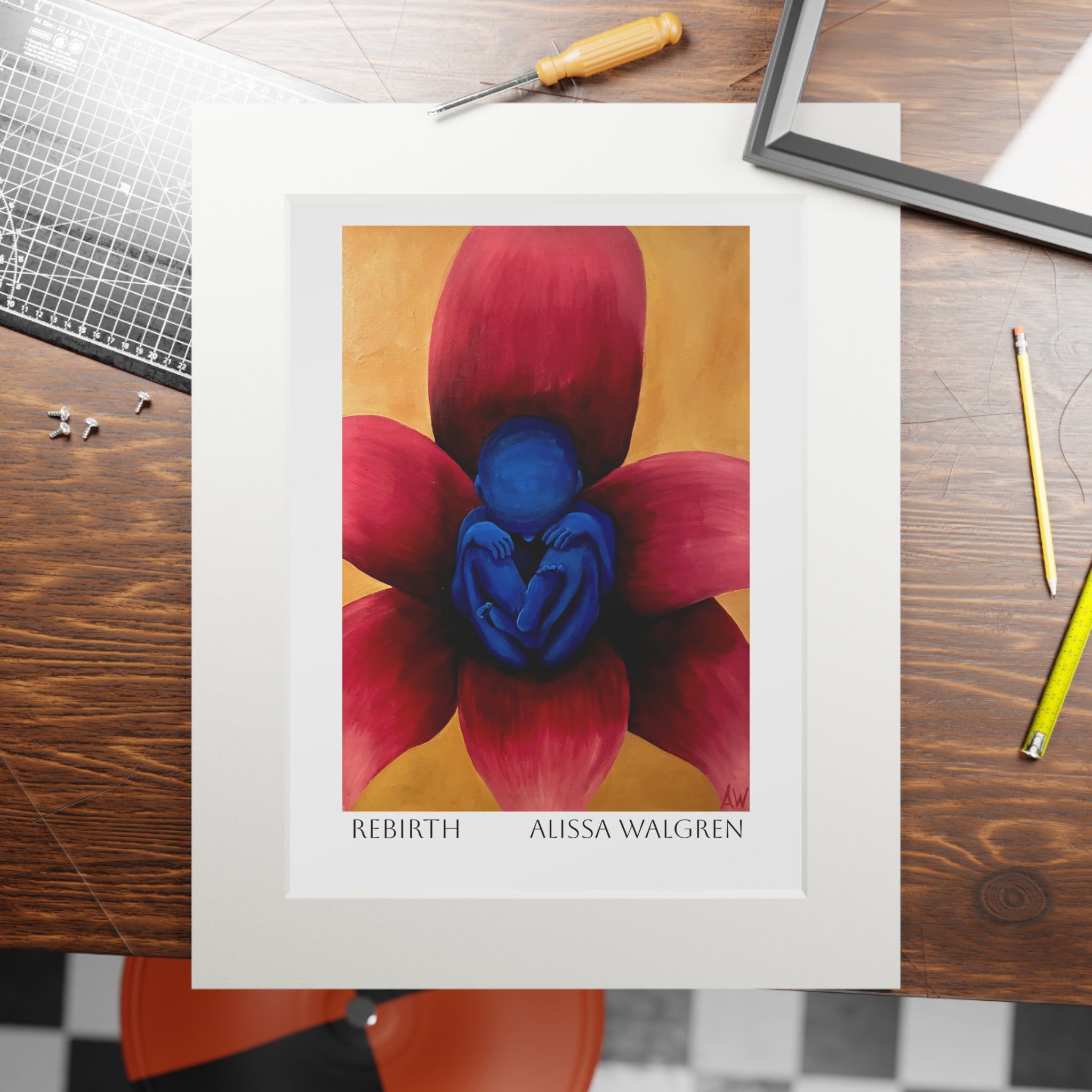 Rebirth Art Print with Passepartout Frame — Alissa Walgren Fine Art