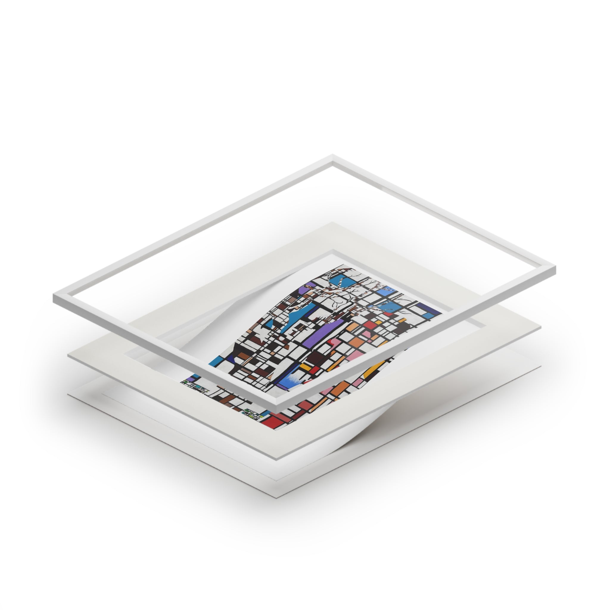 Abstract Reality Art Print with Passepartout Frame — Alissa Walgren Fine Art